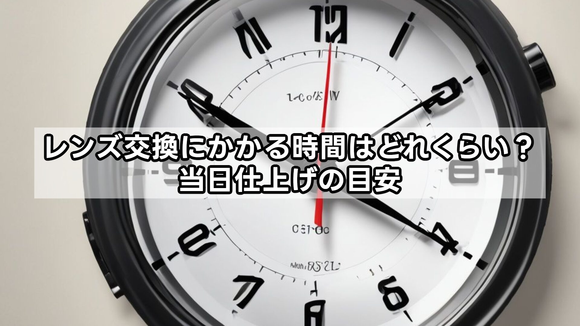 レンズ交換にかかる時間はどれくらい？当日仕上げの目安