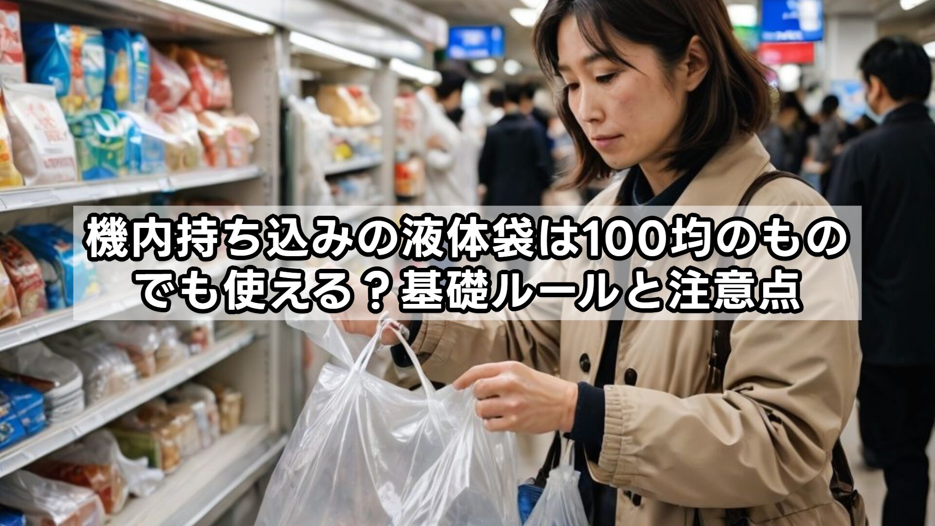 機内持ち込みの液体袋は100均のものでも使える?基礎ルールと注意点