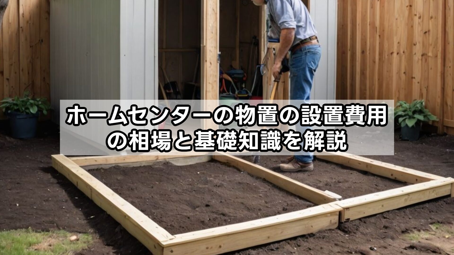 ホームセンターの物置の設置費用の相場と基礎知識を解説