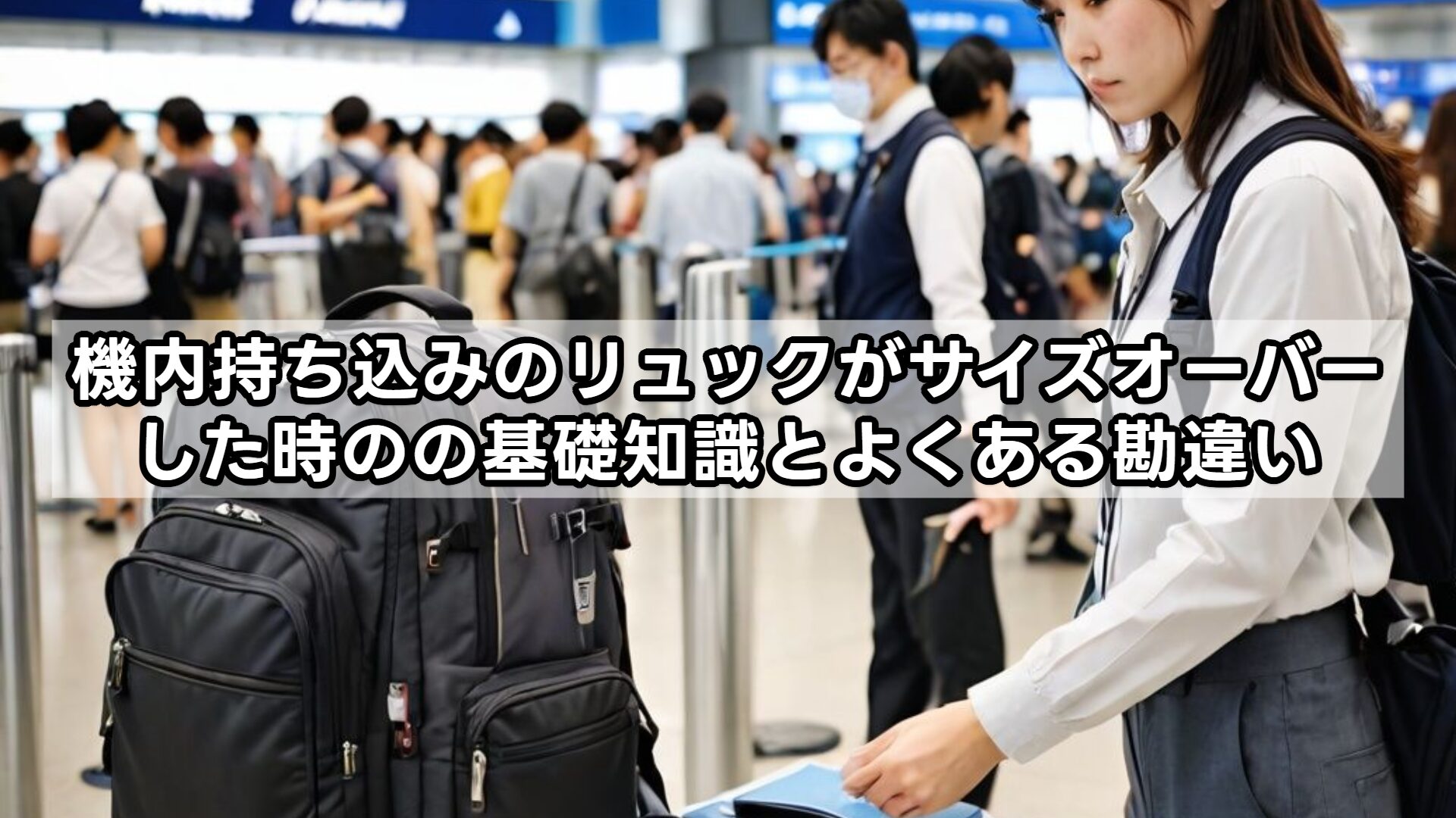 機内持ち込みのリュックがサイズオーバーした時のの基礎知識とよくある勘違い