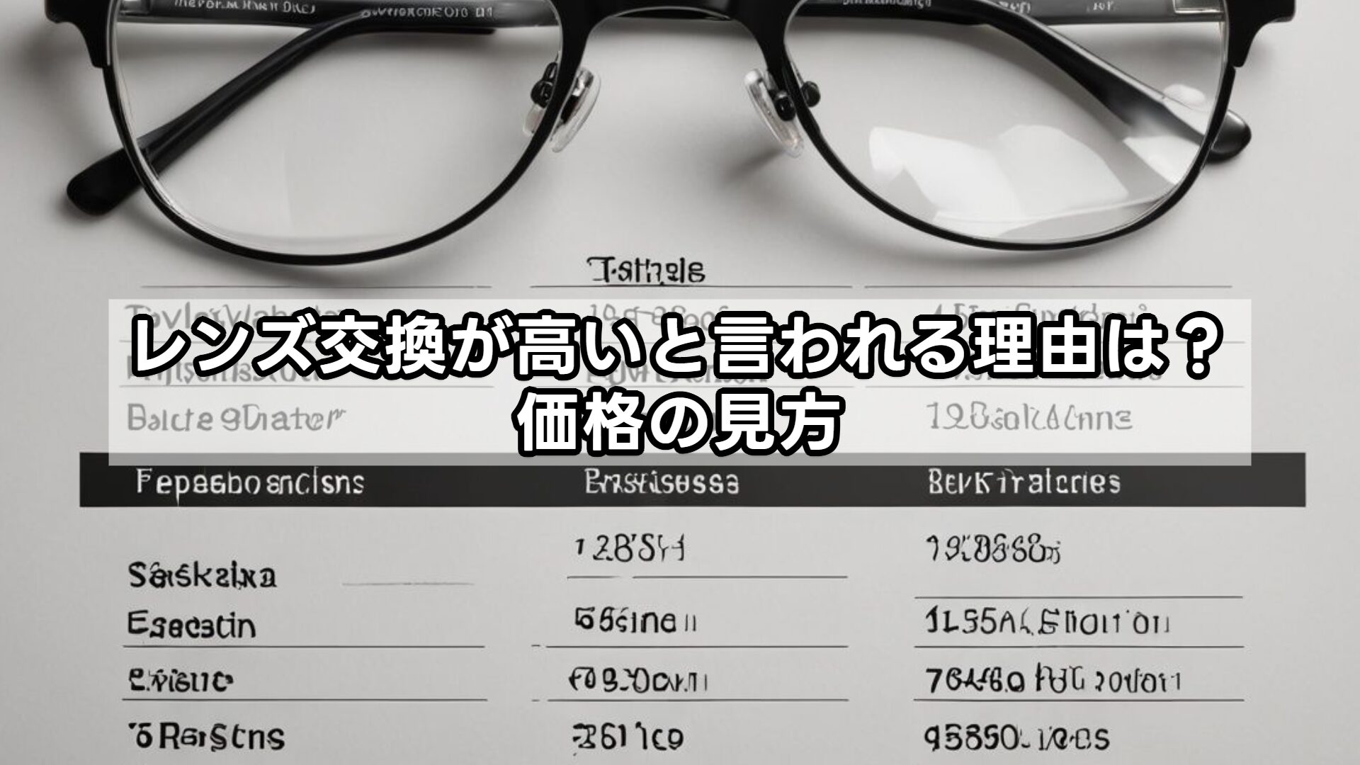 レンズ交換が高いと言われる理由は？価格の見方