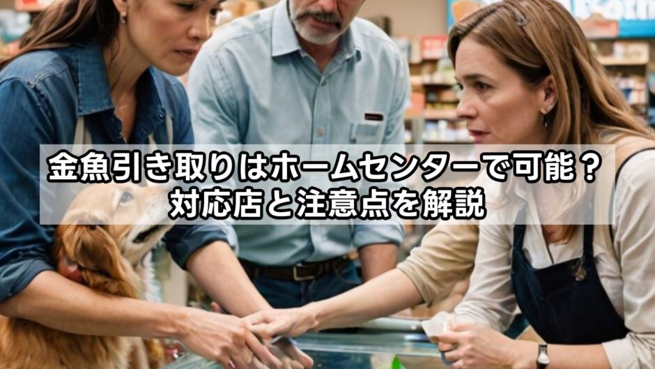 金魚引き取りはホームセンターで可能？対応店と注意点を解説