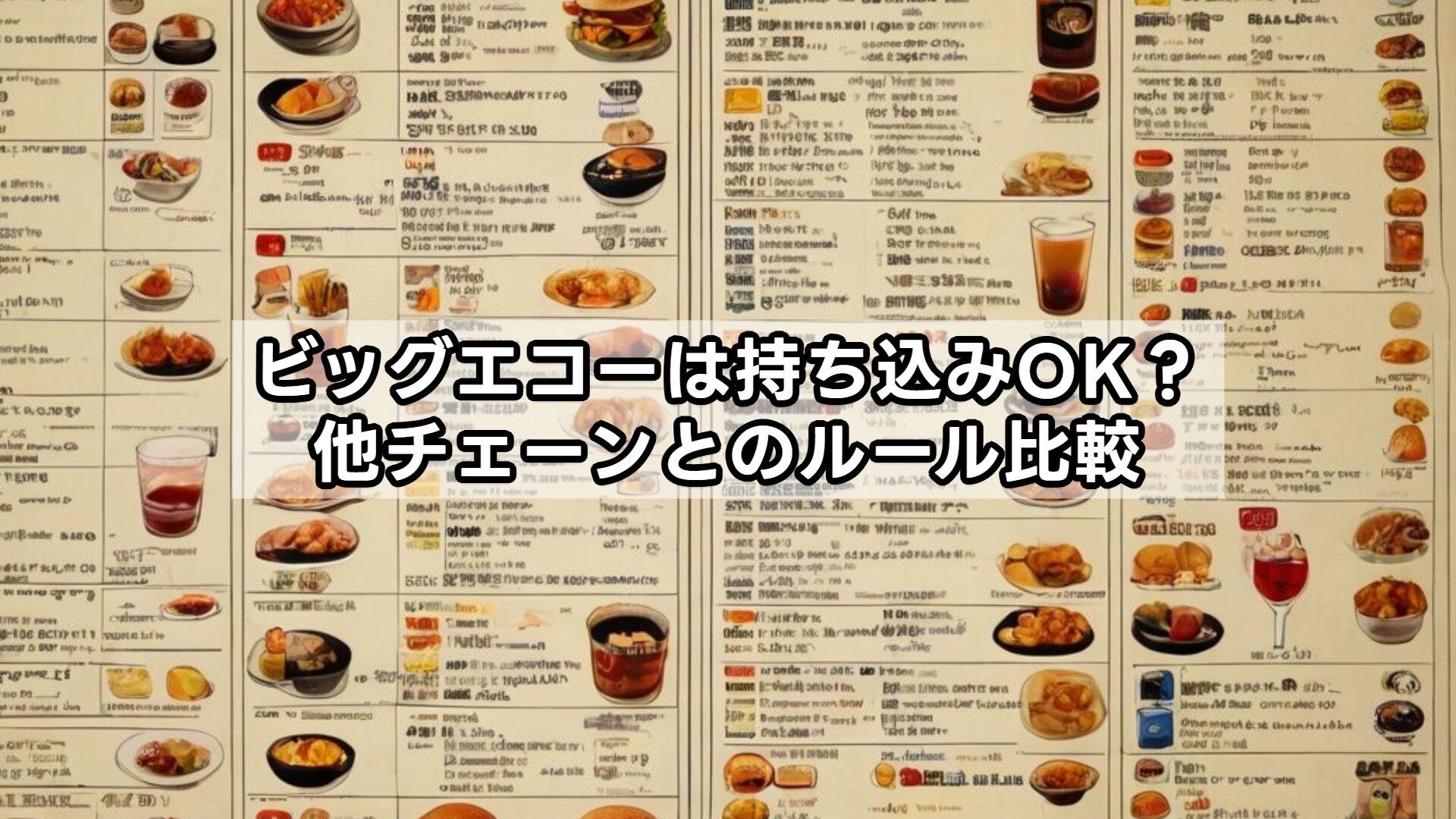 ビッグエコーは持ち込みOK？他チェーンとのルール比較