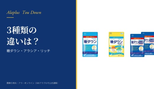 糖ダウン・アラシア・リッチの違いは？成分量と価格で選び方を解説